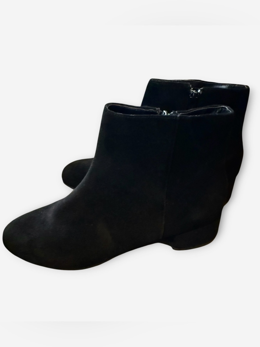 Dune London Low Heel Suede Black Ankle Boots Sz 7